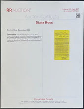 Load image into Gallery viewer, Diana Ross Signed Concert Contract Toronto Exhibition Stadium Autographed LOA