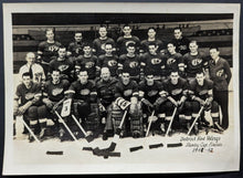 Load image into Gallery viewer, 1941-1942 Detroit Red Wings Type 1 Team Photo Studio Stamped Jack Adams NHL HOF