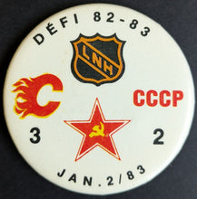 Load image into Gallery viewer, 1983 NHL Vs Soviet Hockey Series Vtg Pinback