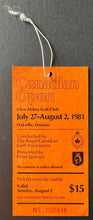 Load image into Gallery viewer, 1981 Canadian Open Golf Championship Weekly Pass PGA Glen Abbey Peter Oosterhuis