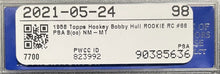 Load image into Gallery viewer, 1958-59 Topps Hockey #66 Bobby Hull Rookie Card RC Vintage Graded PSA 8 (OC) NM