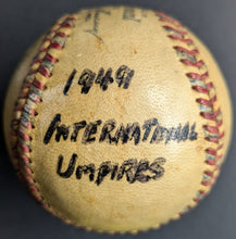 Load image into Gallery viewer, 1949 Official International League Baseball Autographed By Famous Umpires Signed