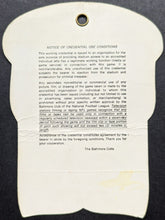 Load image into Gallery viewer, 1976 AFC Divisional Playoff Football Game Memorial Stadium Unused Sideline Pass