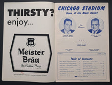 Load image into Gallery viewer, 1960 Chicago Stadium NY Rangers Vs Chicago Blackhawks Vintage NHL Hockey Program