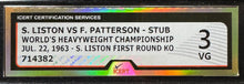 Load image into Gallery viewer, 1963 Heavyweight Boxing Championship Ticket Sonny Liston Floyd Patterson iCert