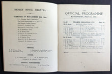 Load image into Gallery viewer, 1930 Henley Royal Regatta Rowing Championships Program Vintage Historical Sports