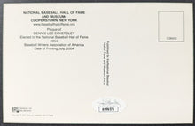 Load image into Gallery viewer, Dennis Eckersley Signed Hall Of Fame Plaque Autographed Postcard Baseball JSA