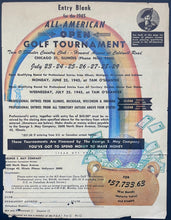 Load image into Gallery viewer, Entry Info + Application PGA 1945 Tam O’Shanter National Open Byron Nelson
