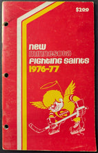 Load image into Gallery viewer, 1976-1977 WHA New Minnesota Fighting Saints Media Guide Vintage Hockey