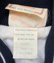 Load image into Gallery viewer, 1987 NFR National Finals Rodeo America Las Vegas Blue Satin Nylon Bomber Jacket