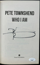 Load image into Gallery viewer, 2012 Pete Townshend Signed Autographed Memoir Book "Who I Am" JSA Authenticated