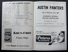 Load image into Gallery viewer, Red Wings Vs Maple Leafs Vintage Pre-Season NHL Program Terry Sawchuk 1st Game