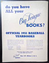 Load image into Gallery viewer, 1951 Philadelphia Athletics Yearbook MLB Baseball VTG Eddie Joost Ferris Fain