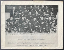 Load image into Gallery viewer, 1942-43 NHL Hockey Detroit Red Wings Team Photo Stanley Cup Champions
