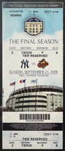Load image into Gallery viewer, 2008 Final Game At Yankee Stadium Ticket NY Yankees Baltimore Orioles iCert MLB