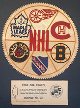 Load image into Gallery viewer, 1957-58 Toronto Star NHL Original Six Patch/Crest & Mail in Coupon VTG Hockey