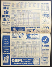 Load image into Gallery viewer, 1953 Brooklyn Dodgers Ebbets Field Program MLB Baseball Cincinnati Reds Vintage
