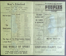 Load image into Gallery viewer, 1944/1945 Halifax Senior Hockey League Program RCAF Dartmouth CornWallis Navy