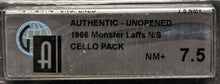 Load image into Gallery viewer, 1966 Monster Laffs Cellophane Pack Global Authentication NM+ 7.5 Slabbed Vintage