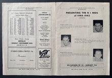 Load image into Gallery viewer, 1944 American Hockey League Program Rhode Island Reds Vs Indianapolis Capitals