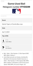 Load image into Gallery viewer, 2023 Toronto Blue Jays Home Opener Game Used Baseball MLB Holo Authenticated