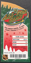 Load image into Gallery viewer, 2004 NHL All Star Game Ticket St.Paul Minnesota Team East Team West Joe Sakic