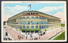 Load image into Gallery viewer, 1920 Ebbets Field Postcard BK Dodgers NY Giants BK Lions BK Tigers MLB NFL Vtg