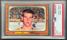 Load image into Gallery viewer, 1966-67 Topps Hockey #35 Bobby Orr Rookie Card Bruins RC PSA 3 (MK) VG