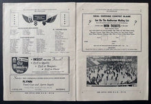 Load image into Gallery viewer, 1944 American Hockey League Program Rhode Island Reds Vs Indianapolis Capitals