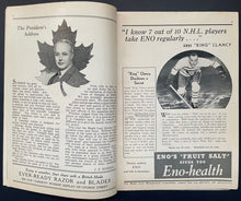 Load image into Gallery viewer, 1937 Toronto Maple Leafs Program Detroit Red Wings Hockey NHL Syl Apps Vintage