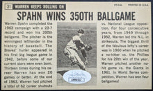 Load image into Gallery viewer, Warren Spahn Autographed Topps Baseball Card Signed Milwaukee Brewers JSA COA