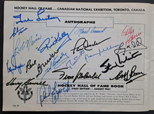 Load image into Gallery viewer, 1961 Hockey Hall of Fame Signed Autographed Book Richard Howe Hull Bailey LOA