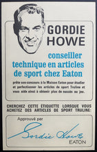 Load image into Gallery viewer, Circa 1960's Gordie Howe Promo Postcard Detroit Red Wings NHL Hockey Vintage