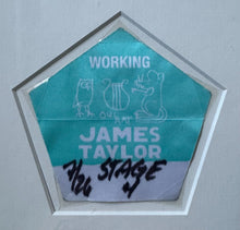 Load image into Gallery viewer, James Taylor Summer 2005 Tour Crew Stage Pass + James Taylor Used Guitar Pick