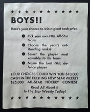 Load image into Gallery viewer, 1964/65 Toronto Star Hockey Photo Bruins Orland Kurtenbach Contest On Reverse