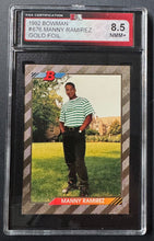Load image into Gallery viewer, 1992 Bowman #676 Manny Ramirez MLB Gold Foil Baseball Card KSA Vintage