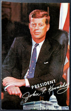 Load image into Gallery viewer, John F. Kennedy Lustrechrome Postcard United States Presidential Historical Vtg
