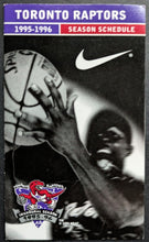 Load image into Gallery viewer, 1995/1996 Toronto Raptors Inaugural Season Pocket Schedules x8 Variations NBA