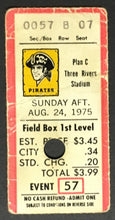 Load image into Gallery viewer, 1975 Three Rivers Stadium Baseball Ticket Pittsburgh Pirates vs Cincinnati Reds