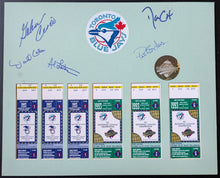 Load image into Gallery viewer, 1993 Toronto Blue Jays World Series Ticket Display Multi Signed x5 MLB Vtg