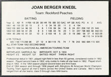 Load image into Gallery viewer, Joan Berger Knebl Signed Autographed Rockford Peaches Card AAGPBL Vintage