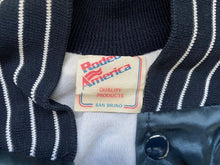 Load image into Gallery viewer, 1987 NFR National Finals Rodeo America Las Vegas Blue Satin Nylon Bomber Jacket