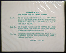 Load image into Gallery viewer, 1969 Oshawa Green Gaels Canadian 7th Consecutive Minto Cup Champions Team Photo