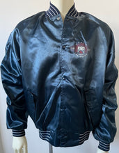 Load image into Gallery viewer, 1987 NFR National Finals Rodeo America Las Vegas Blue Satin Nylon Bomber Jacket