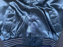 Load image into Gallery viewer, 1987 NFR National Finals Rodeo America Las Vegas Blue Satin Nylon Bomber Jacket