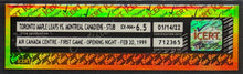 Load image into Gallery viewer, 1999 Toronto Maple Leafs 1st Game Air Canada Center Ticket Ex-NM+ 6.5 iCert NHL