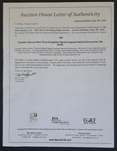 Load image into Gallery viewer, Augusta National Golf Club Stuart Appleby Signed Scorecard JSA Authenticated