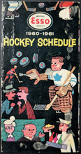 Load image into Gallery viewer, 1960-61 Esso NHL Hockey Schedule VTG Leafs Bruins Canadiens Rangers Red Wings