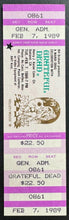 Load image into Gallery viewer, 1989 Grateful Dead Mardi Gras Concert Ticket Henry J. Kaiser Conv. Ctr. Vintage
