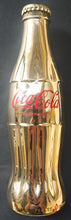 Load image into Gallery viewer, Gold Coca Cola Bottle Soda Coke Collectible Vintage Promotional Advertising